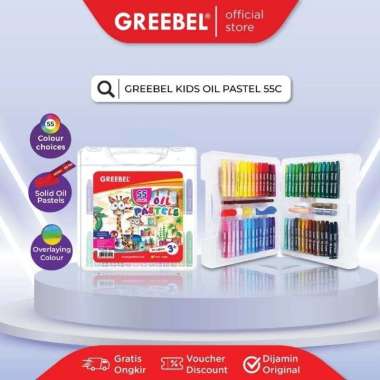 GREEBEL Crayon 55 Warna / Oil Pastel Greebel 55 Warna