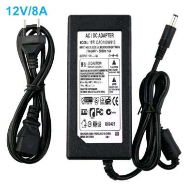Power Adaptor LED Strip Monitor DC 12V 8A untuk cctv pompa lampu