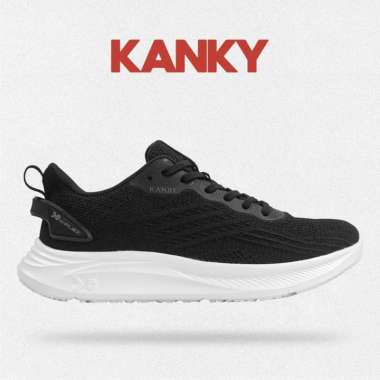 Kanky Yuga Ikebana - Sepatu Sneakers Casual Sport Sekolah Wanita Dewasa 39 Black Grey