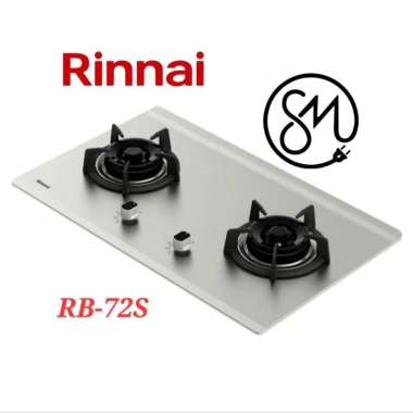 Kompor Gas Rinnai RB-72S Stainless RB72S 2 tungku Api Besar