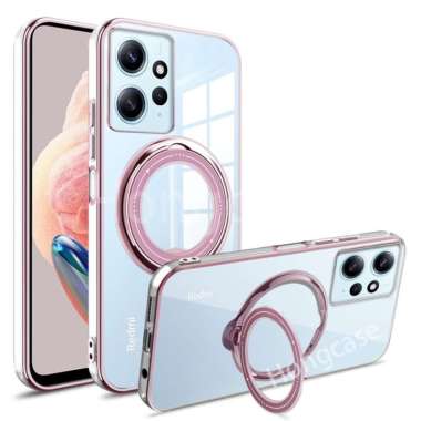 Luxury Plating Ring Case Redmi Note 12 Pro 5G Pink