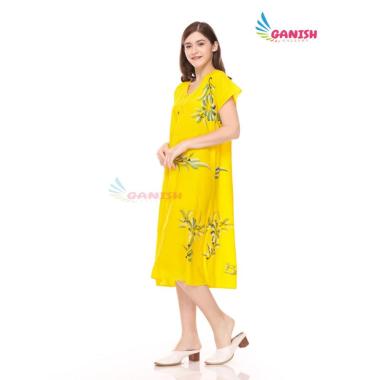 Daster kancing / Daster Bali Menyusui / busui / Daster hamil Kuning