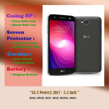 LG X Power2 2017 - 5.5 inch - Case - Screen Protector - Battery - Dll Battery