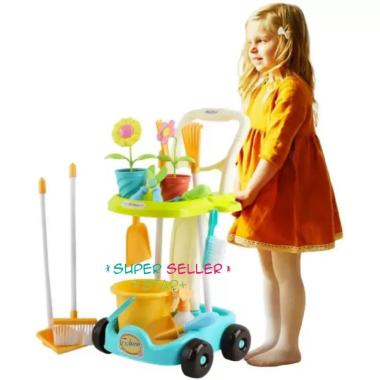 Mainan Edukasi Anak Troli Tanam Bunga Berkebun Grow Flowers Cart