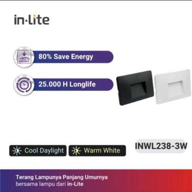 Lampu Dinding Tangga LED 3W Inlite INWL238 Putih