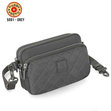 GUDIKA 5091 - Tas Selempang Sling Bag Fashion Wanita Branded Original grey