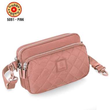 GUDIKA 5091 - Tas Selempang Sling Bag Fashion Wanita Branded Original pink