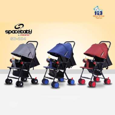 Spacebaby Stroller SB 204 - READY MANADO red