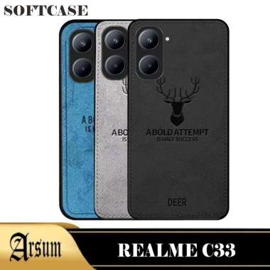 Promo Case DEER Realme C33 2022 Softcase Motif Jeans Casing Handphone hardcase silicon terbaru Realm