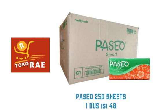 Tisu Paseo Smart Facial 250 Sheets 1 dus isi 48
