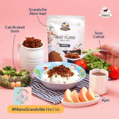 Abon sapi grandville / abon ayam crunchy grandville / abon untuk Mpasi non MSG, non pengawet / Grand