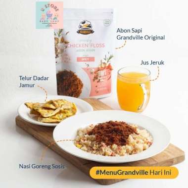 Abon sapi grandville / abon ayam crunchy grandville / abon untuk Mpasi non MSG, non pengawet / Grand