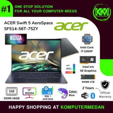 ACER SWIFT 5 AEROSPACE SF514-56T i7-1260P 16GB SSD 1TB 14" W11+OHS LAPTOP