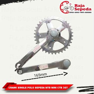 CRANK SEPEDA POLO MTB MINI CTB SINGLE SPEED 36T 165 MM
