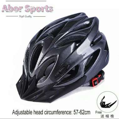 HELM SEPEDA UNISEX ABR SPORT MTB / SELI (BLACK CARBON)