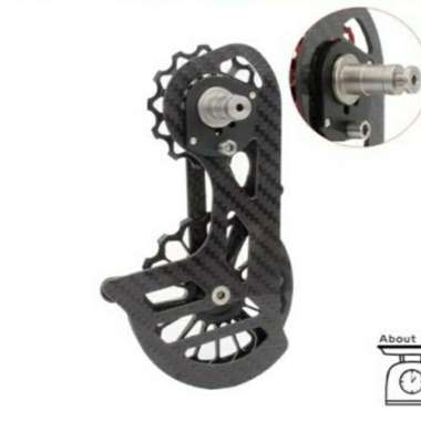 OSPW PULLEY OVERSIZE CERAMIC BEARING 17T CARBON SHIMANO ULTEGRA R8000 Hitam
