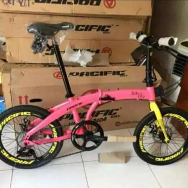 SEPEDA LIPAT PACIFIC RX 6.8 DISCBRAKE 20INCH PINK