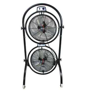 Krisbow Kipas Angin Industirial Double Fan Standing 40 Cm - Hitam