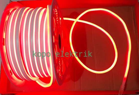 Lampu Strip LED Flexible / Lampu Neon Flex warna Merah