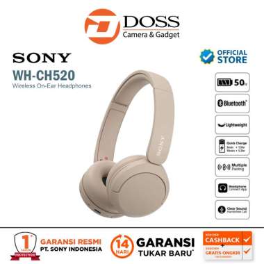 Sony WH-CH520 Wireless Headphone Sony WHCH520 CH 520 Headphones Beidge