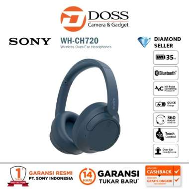 Sony WH-CH720 Wireless Headphone Sony WHCH720 CH 720 Headphones Blue