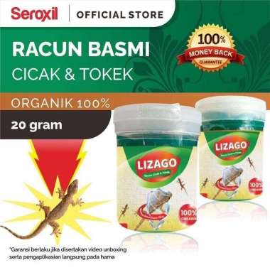 Seroxil Lizago - Umpan Racun Herbal Basmi Cicak Tokek Ampuh tidak berbau 20g