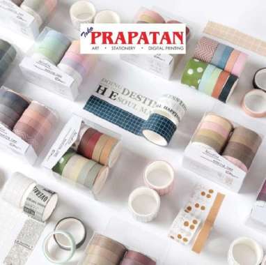 10 Roll/Set Washi Masking Tape / Decorative Tape / Selotip Jepang DIY Desain D