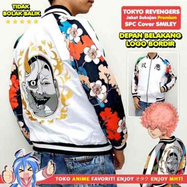 Jaket Smiley Nahoya Kawata Tokyo Revengers Cover Sukajan Anime BORDIR XXL