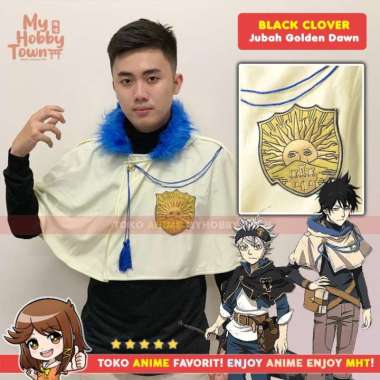Jubah Cloak Black Clover Golden Dawn Squad Fajar Keemasan Yuno Cosplay