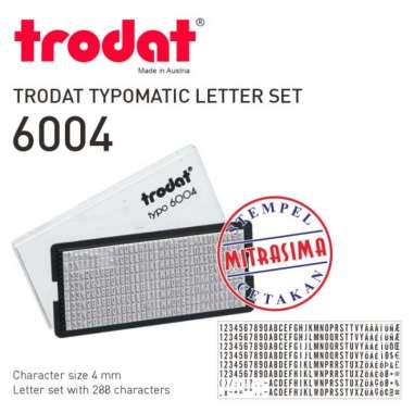 Trodat 6004 ( Typomatic Letter Set - Huruf, angka untuk stempel typo )