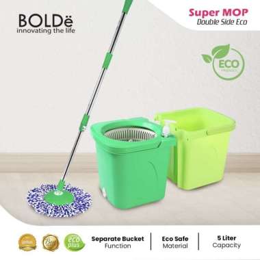 BOLDe Super Mop Double Side Eco (Alat Pel Otomatis) Hijau