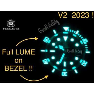 Steeldive Starbucks V2 New 2023 ! Full Lume Bezel ! Jam Homage Submariner - Sapphire Automatic Seiko