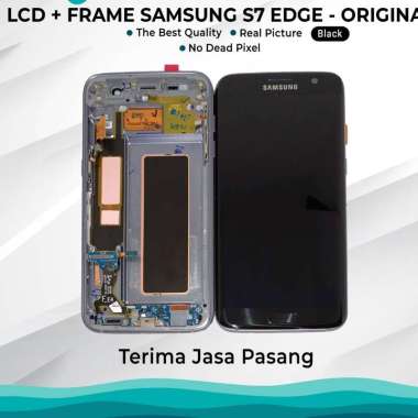 LCD SAMSUNG S7 EDGE ORIGINAL + FRAME BLACK