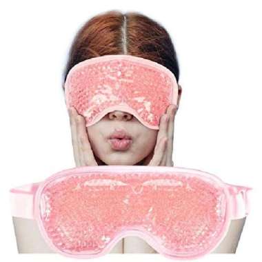 Cooling Ice Gel Eye Mask-Reusable Eye Masks, Sleeping Mask (Pink)
