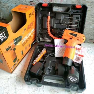 AST AS-12 12V 10 MM SET Bor Cordless Baterai Cas 10mm 12 Volt