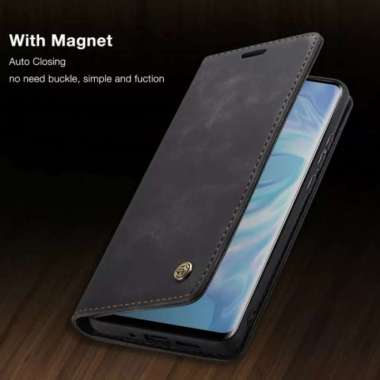 Oppo A15 / A15S Flip Case Caseme Cover Leather Wallet Dompet - Hitam, Oppo A15S Oppo A15 Hitam