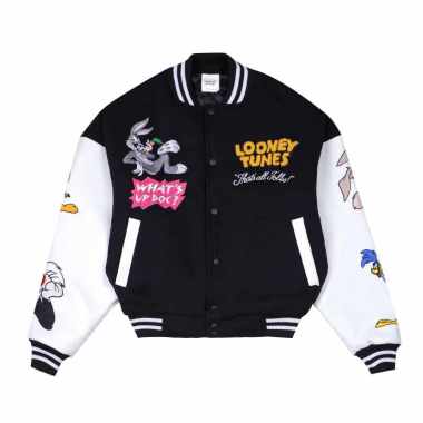 Looney Tunes Thats All Folks! BW Varsity L