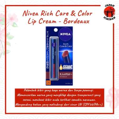 Nivea Rich Care & Color Lip Cream - Nivea Original Japan Sheer Red