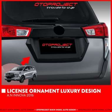 Dudukan Plat Mobil / Tatakan Plat Mobil Innova Reborn Lisence Ornamen