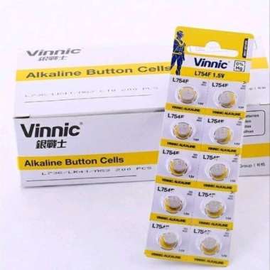 Button Cell Baterai Kancing AG5 LR48 LR754 D309 393A 750 Hearing Aid Vinnic Per PCS