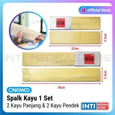 ONEMED - Spalk Kayu | Bidai Kayu Patah tulang | Penyangga | Pembidaian