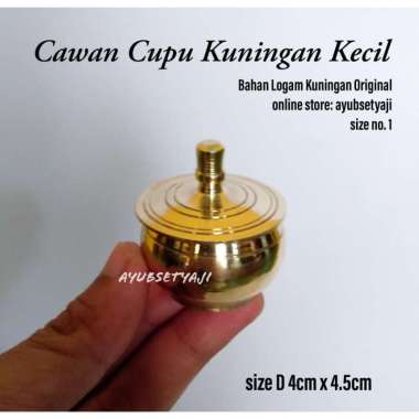 Cupu Kuningan mini Wadah kinang Kuningan cawan tumbuk sirih guci kecil