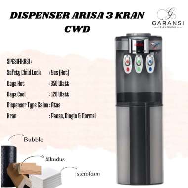 Dispenser ARISA 3 Kran CWD (GALON ATAS) BUBBLE
