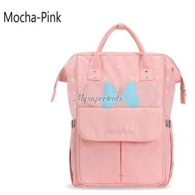 ZS ORIGINAL MICKEY MOUSE DIAPER BAG DISNEY MOCHA TAS BAYI - Pink Black