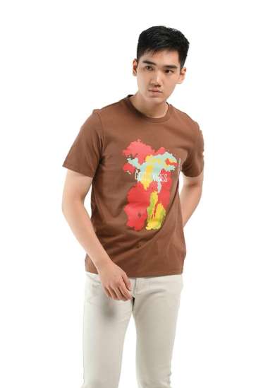 MANZONE Kaos Pria Lengan Pendek MZY-GIRANTINA - TERRACOTTA TERRACOTTA M