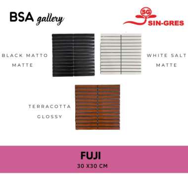 MOSAIC TILE PERSEGI PANJANG / MOZAIK DINDING DAPUR WC / MOSAIC BLACK MATTO