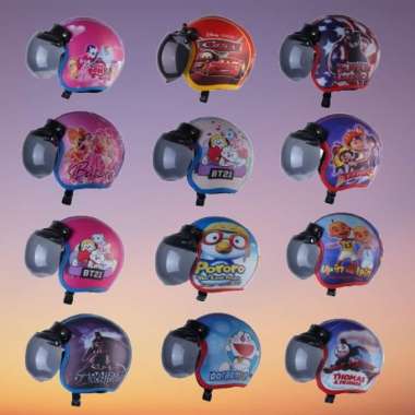 Gen X Helm Anak Bogo Cowo Karakter Usia 2-6 Tahun Pororo