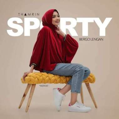 bergo lengan sporty THAMRIN Hijab Bergo MAROON