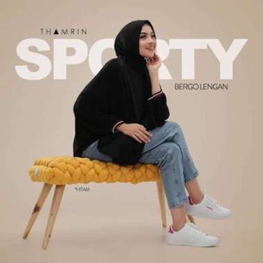 bergo lengan sporty THAMRIN Hijab Bergo HITAM