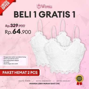 WIMIU PAKET HEMAT 2PCS Tanktop Wanita Singlet Bralette Crop Top Spaghetti Strap Sport Bra Spaghetti 